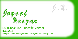 jozsef meszar business card