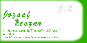 jozsef meszar business card